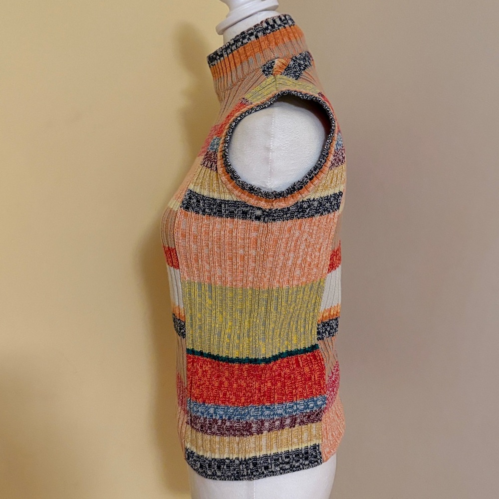 Isaac Mizrahi Multicolor Patchwork Turtleneck Swe… - image 3